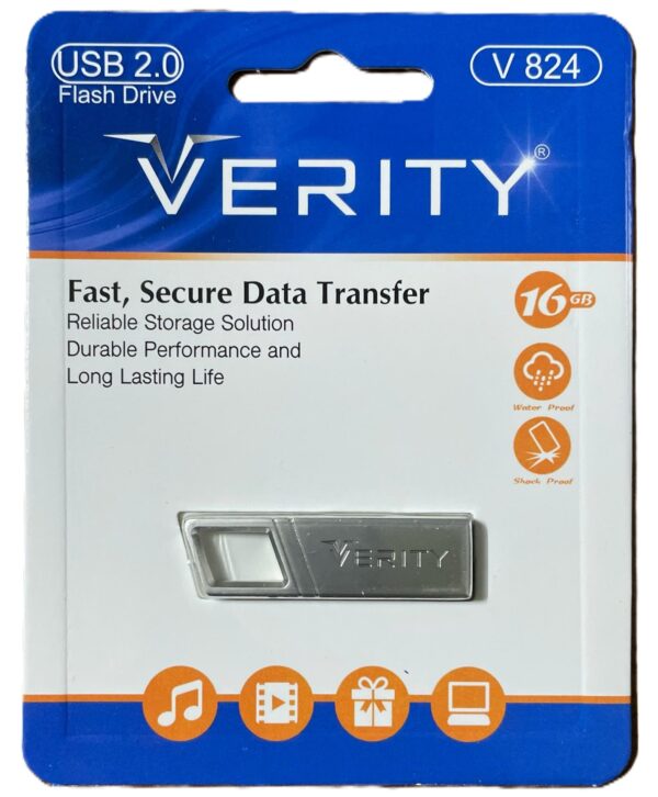 فلش 16 گیگ برند وریتی (VERITY) مدل V 824 گارانتی دار
