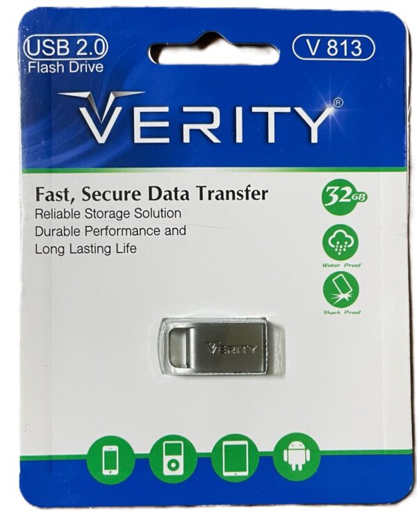 فلش 32 گیگ برند وریتی (VERITY) مدل V 813 گارانتی دار