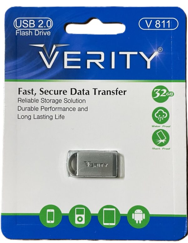 فلش 32 گیگ برند وریتی (VERITY) مدل V 811 گارانتی دار