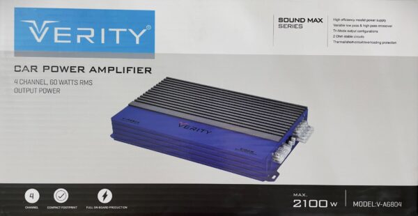 امپلی فایر 4 کانال 2100 وات برند وریتی (VERITY) مدل V-A6804 گارانتی آسان سرویس