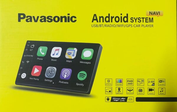 مانیتور 9 اینچ اندروید برند پاواسونیک (Pavasonic) مدل 8163 حافظه - رام(2-32 GB) گارانتی یک سال تعویض