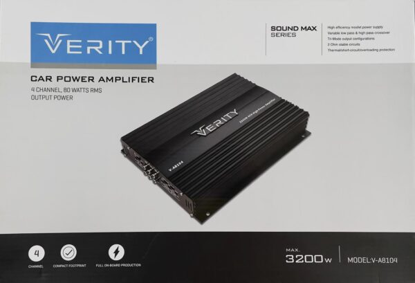 امپلی فایر ۴ کانال 3200 وات فن دار برند وریتی (VERITY) مدل V-A8104 گارانتی آسان سرویس