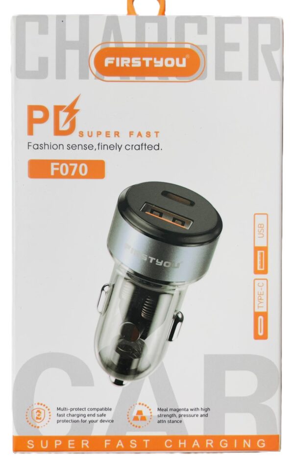 شارژر فندکی سوپر فست شارژ برند (FIRST You) مدل F 070 گارانتی دار
